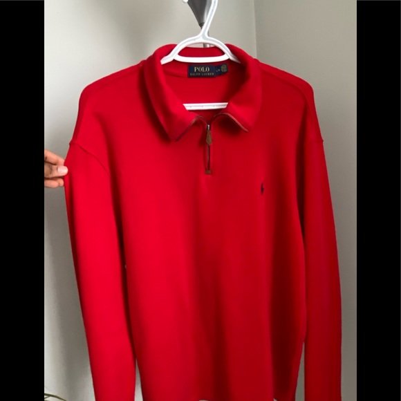 Red Polo half zip up sweater - Picture 1 of 3